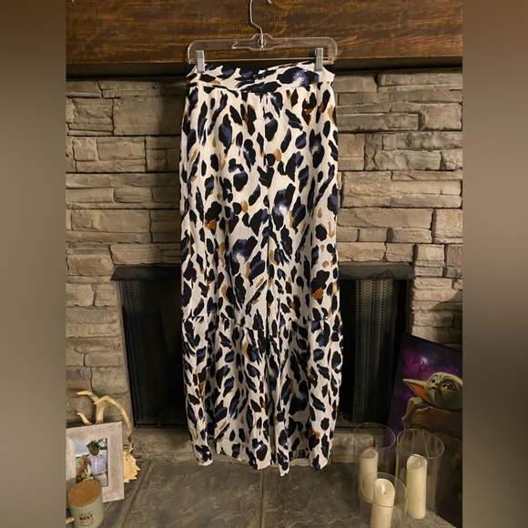 EVNL wide leg leopard multi color pants - Picture 1 of 7